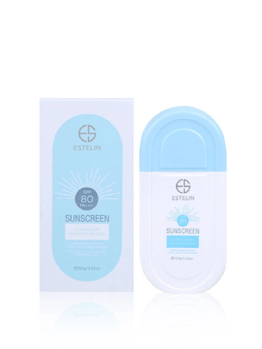 Quyoshdan himoya qiluvchi krem, suvga chidamli, ESTELIN SPF 50+ 70+80+100+PA+++, 100 ml