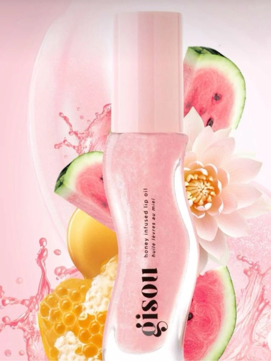 Блеск для губ, Gisou, honey infused lip oil, honey gold, watermelon sugar, coconut, 8мл