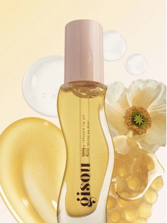 Блеск для губ, Gisou, honey infused lip oil, honey gold, watermelon sugar, coconut, 8мл
