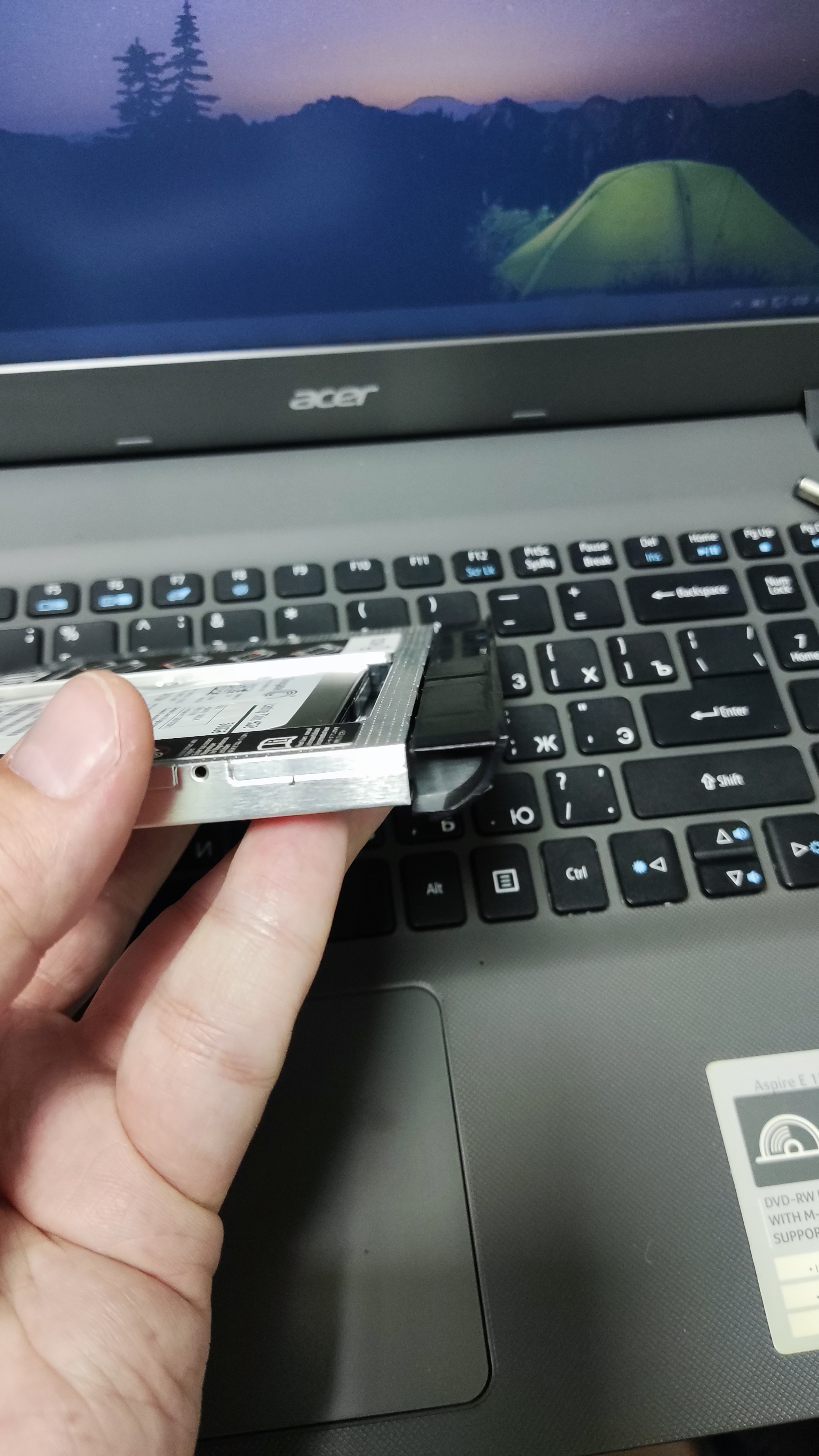 Универсальный HDD Caddy 2.5 для установки в ноутбук и жесткий диск, 9.5-12.7 мм