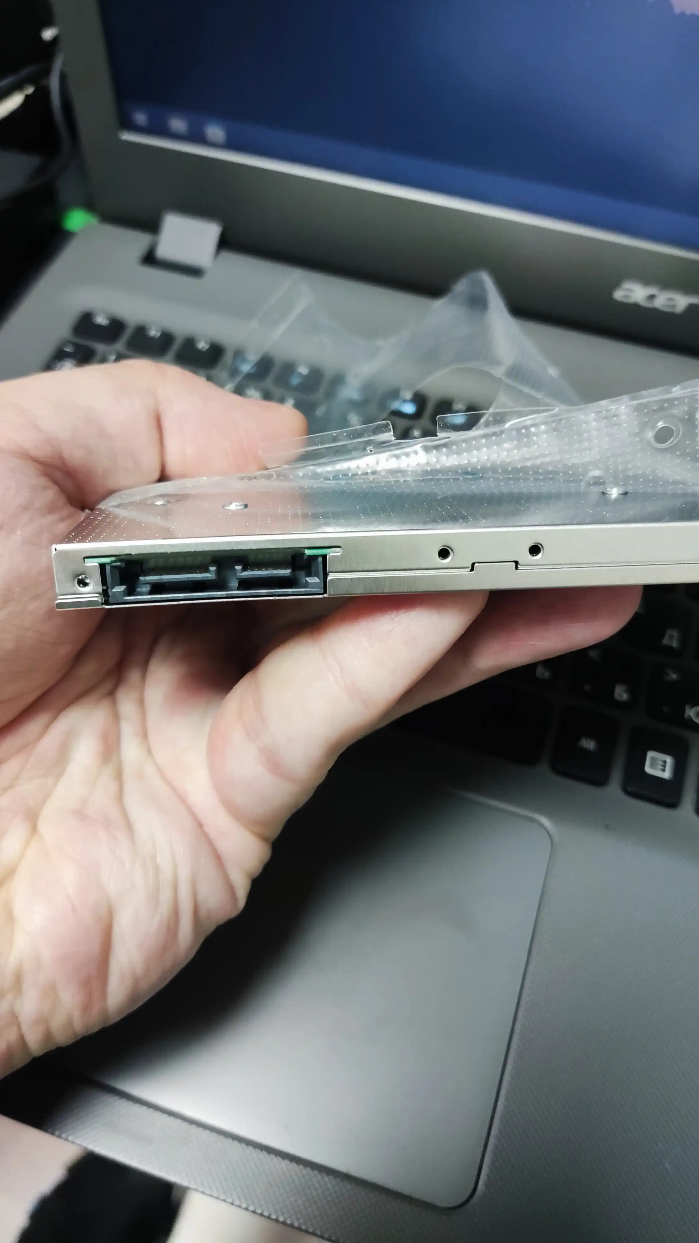 Универсальный HDD Caddy 2.5 для установки в ноутбук и жесткий диск, 9.5-12.7 мм