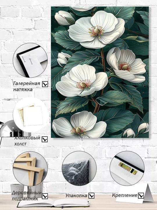 Interyer rasm ARTERY, holstga bosilgan kartina, yog‘och podramnikli poster, 40×50 sm