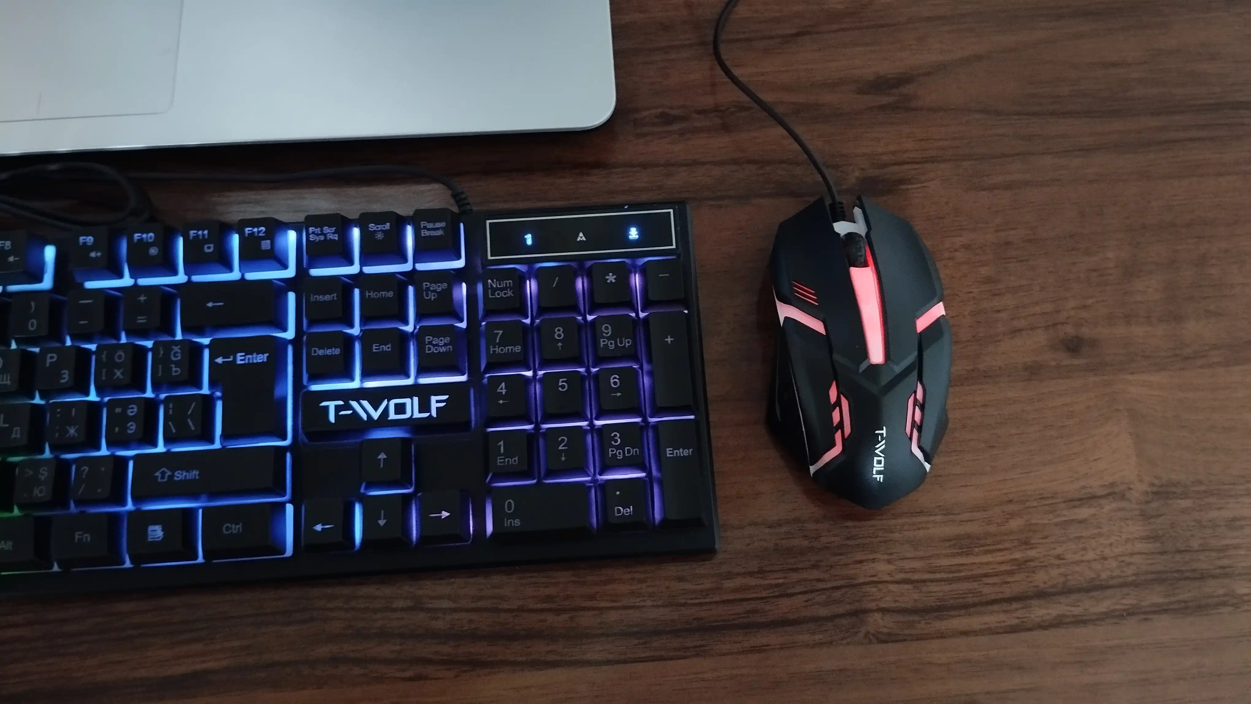 Игровая Клавиатура и мышка T-wolf TF200 c RGB подсветкой
