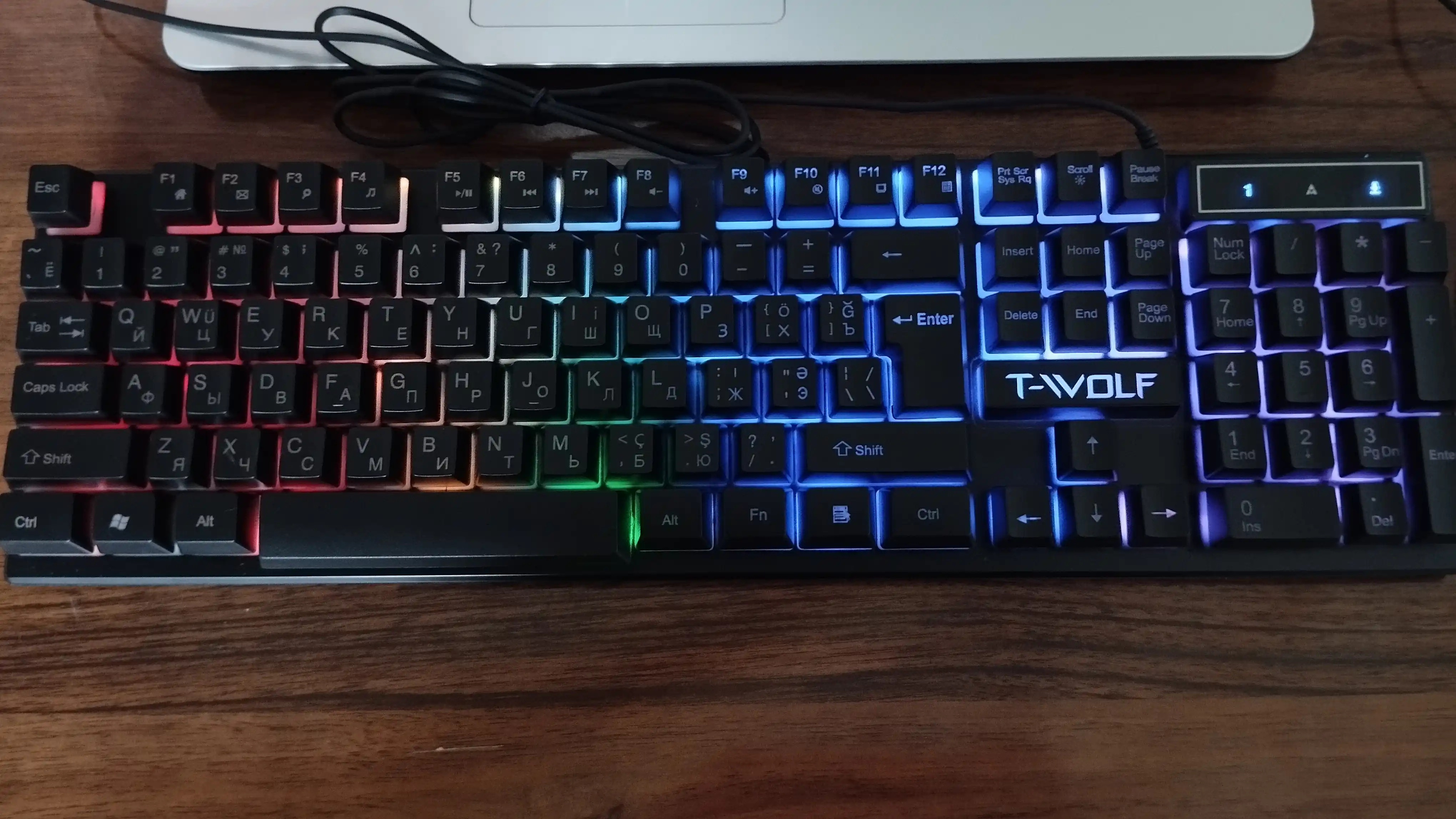 Игровая Клавиатура и мышка T-wolf TF200 c RGB подсветкой