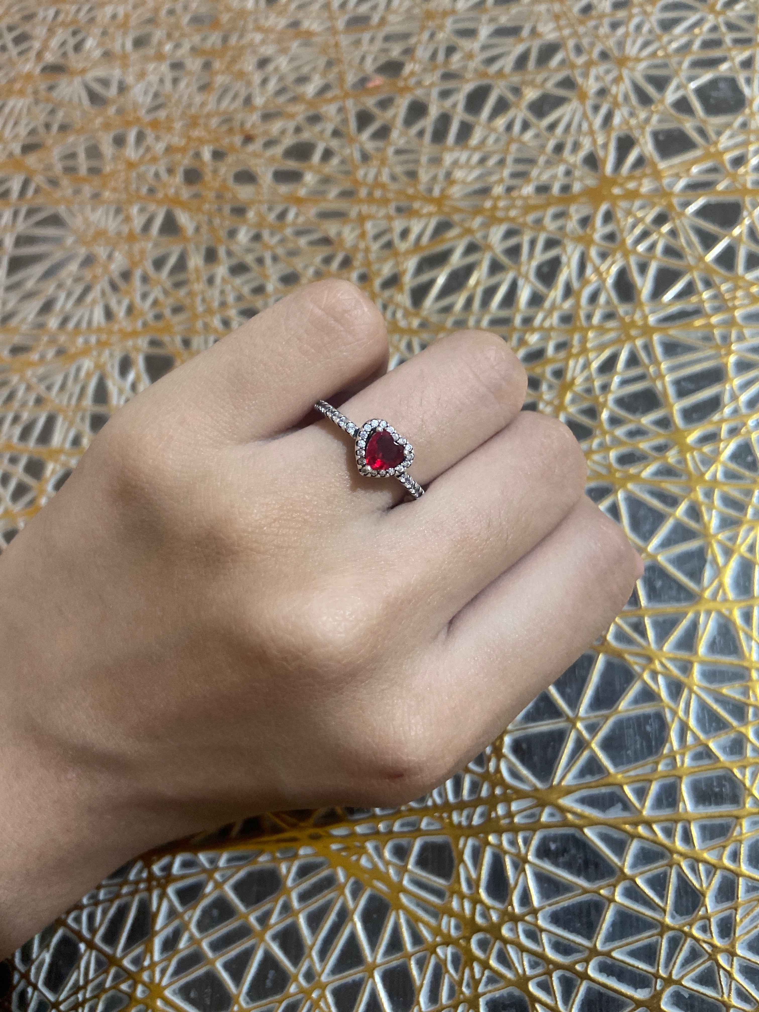 Кольцо Pandora «Сердце» женское, бижутерия из нержавеющей стали, классическое