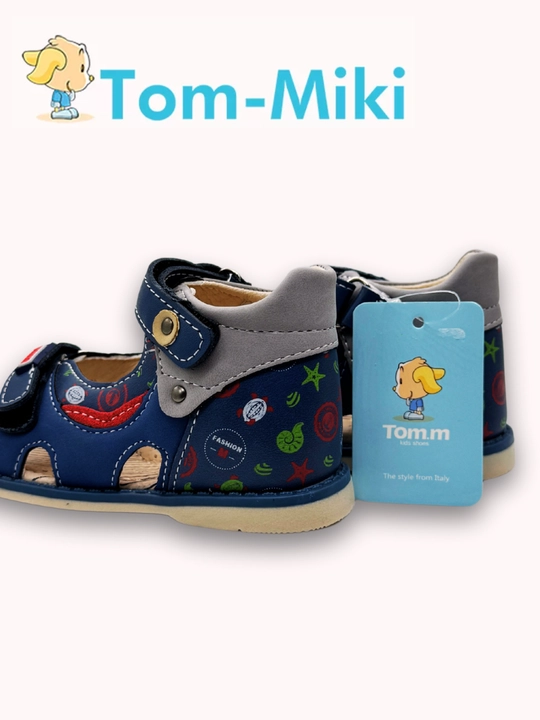 Кожаные сандалии для мальчика TOM.M, анатомические, размеры 17-23