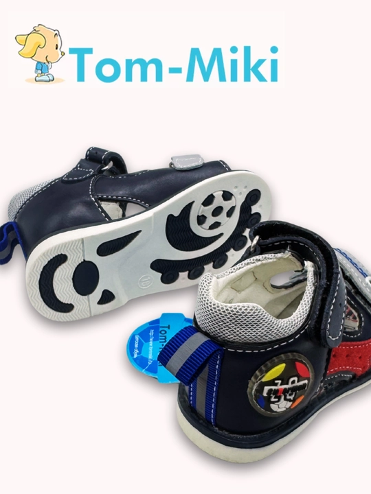 Кожаные сандалии для мальчика TOM.M, анатомические, размеры 17-23