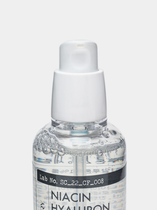 Niatsinamid bilan oqartiruvchi va namlovchi zardob Derma Factory Niacin Hyaluron 21% Serum