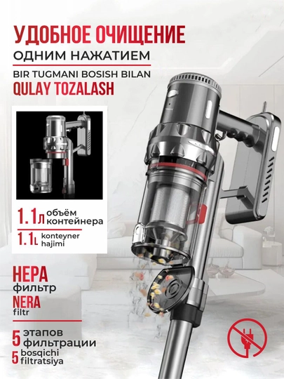 Пылесос для дома вертикальный, SOKANY проводной, ручной и беспроводной