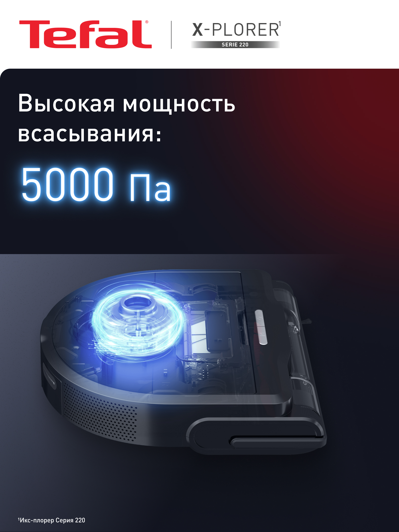 Робот-пылесос Tefal X-PLORER Serie 220 Animal & Allergy RG9475WH