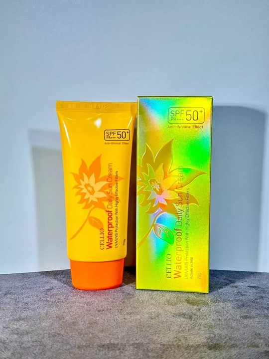 Quyoshdan himoyalovchi SPF 50+, namlantiruvchi,oziqlantiruvchi zagar krem, Cellio