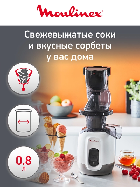 Шнековая соковыжималка Moulinex  ZU600110 - 