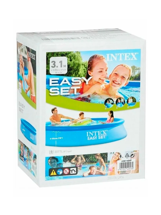 Puflanadigan basseyn Intex Easy Set, tanlovga 886-3853 litr hajmli, butun oila uchun