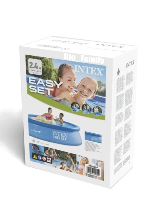 Puflanadigan basseyn Intex Easy Set, tanlovga 886-3853 litr hajmli, butun oila uchun