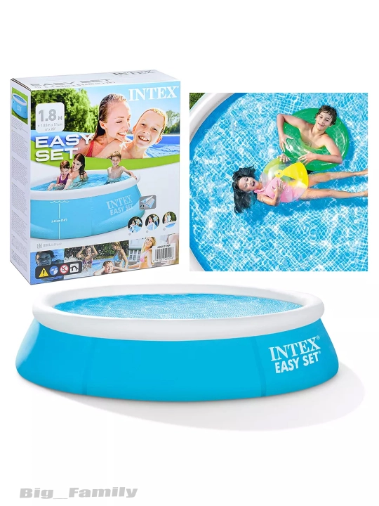 Puflanadigan basseyn Intex Easy Set, tanlovga 886-3853 litr hajmli, butun oila uchun