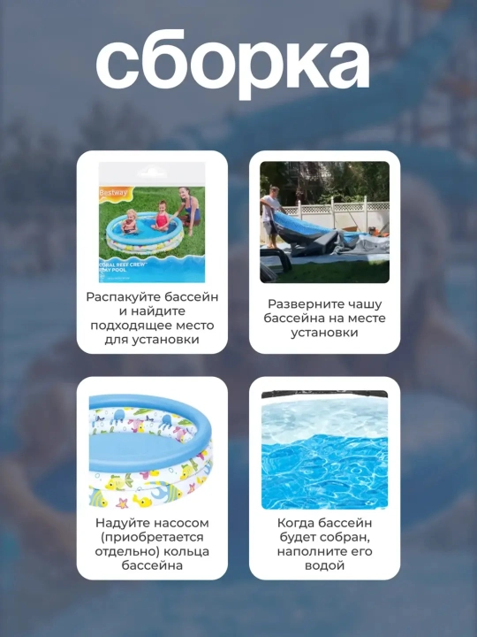 Бассейн надувной детский Intex