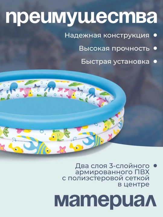 Бассейн надувной детский Intex