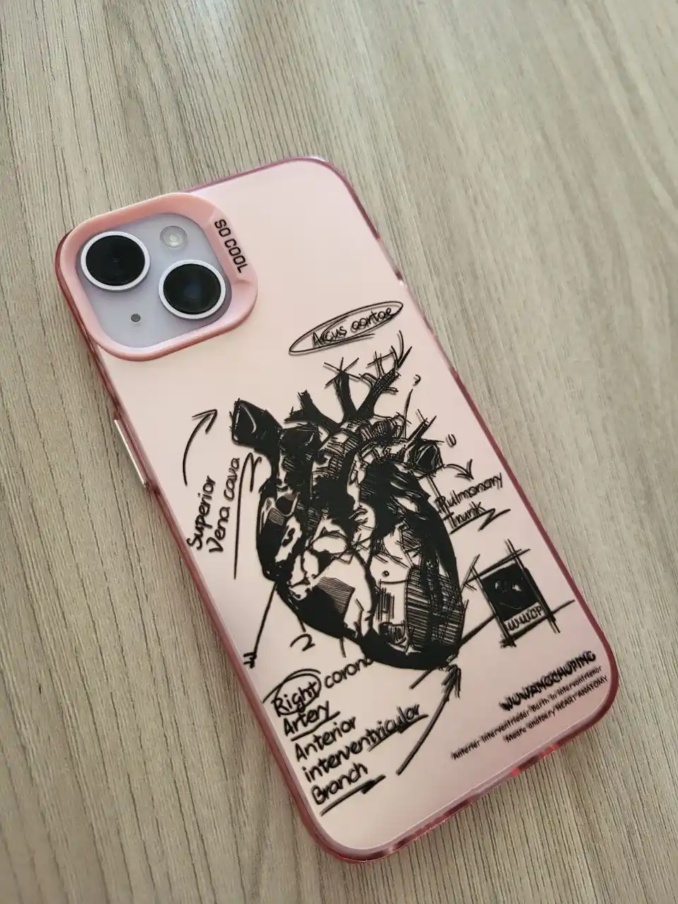 Тонкий силиконовый чехол Heart, для iPhone 12 / 13 / 14 / 15 / 16 Pro, Pro Max