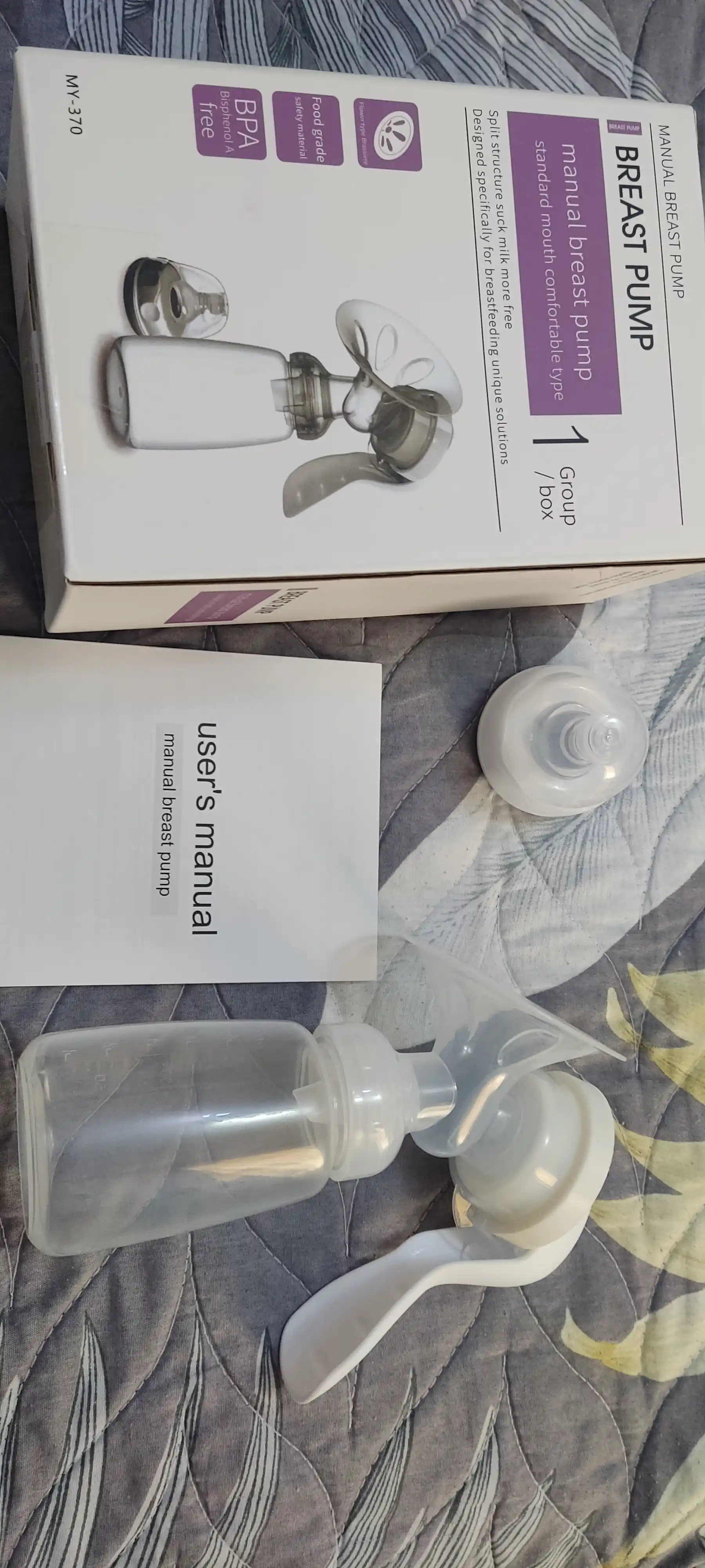 Sut sogadigan, mexanik qol sut soruvchi 2 tasi 1, butilkachasi bilan, 150 ml