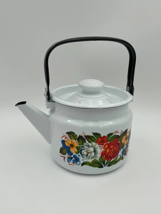 Чайник с крышкой, чайник заварочный, 2.0 л, эмалированный