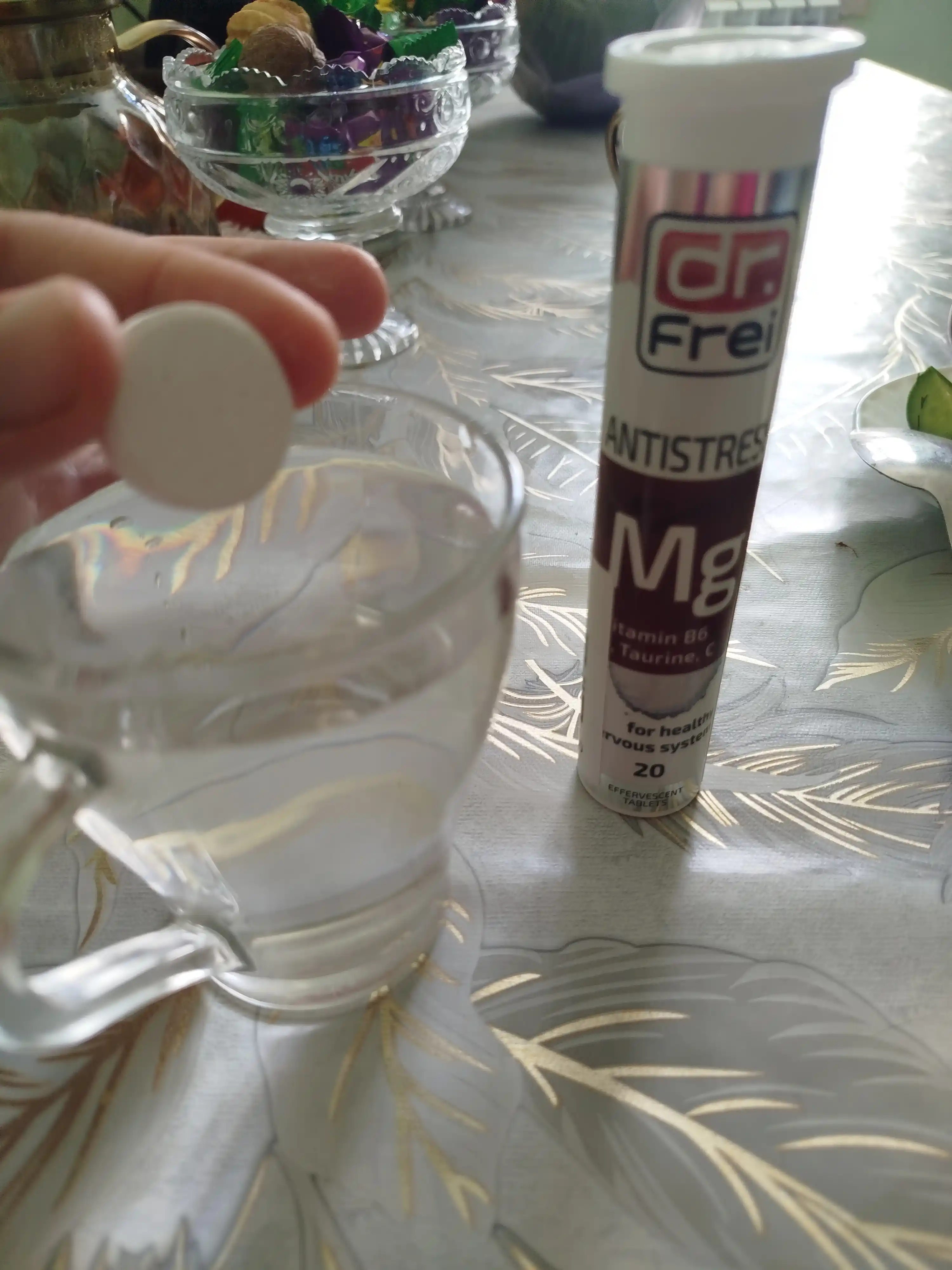 Витамины от стресса Dr. Frei Antistress, Магний Б6, таурин, витамин С и К, шипучки 20 шт