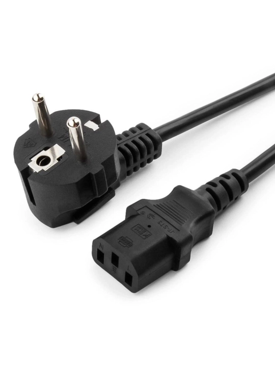Сетевой кабель питания C13 S22, 1м, евровилка, 3x0.5, 220 в