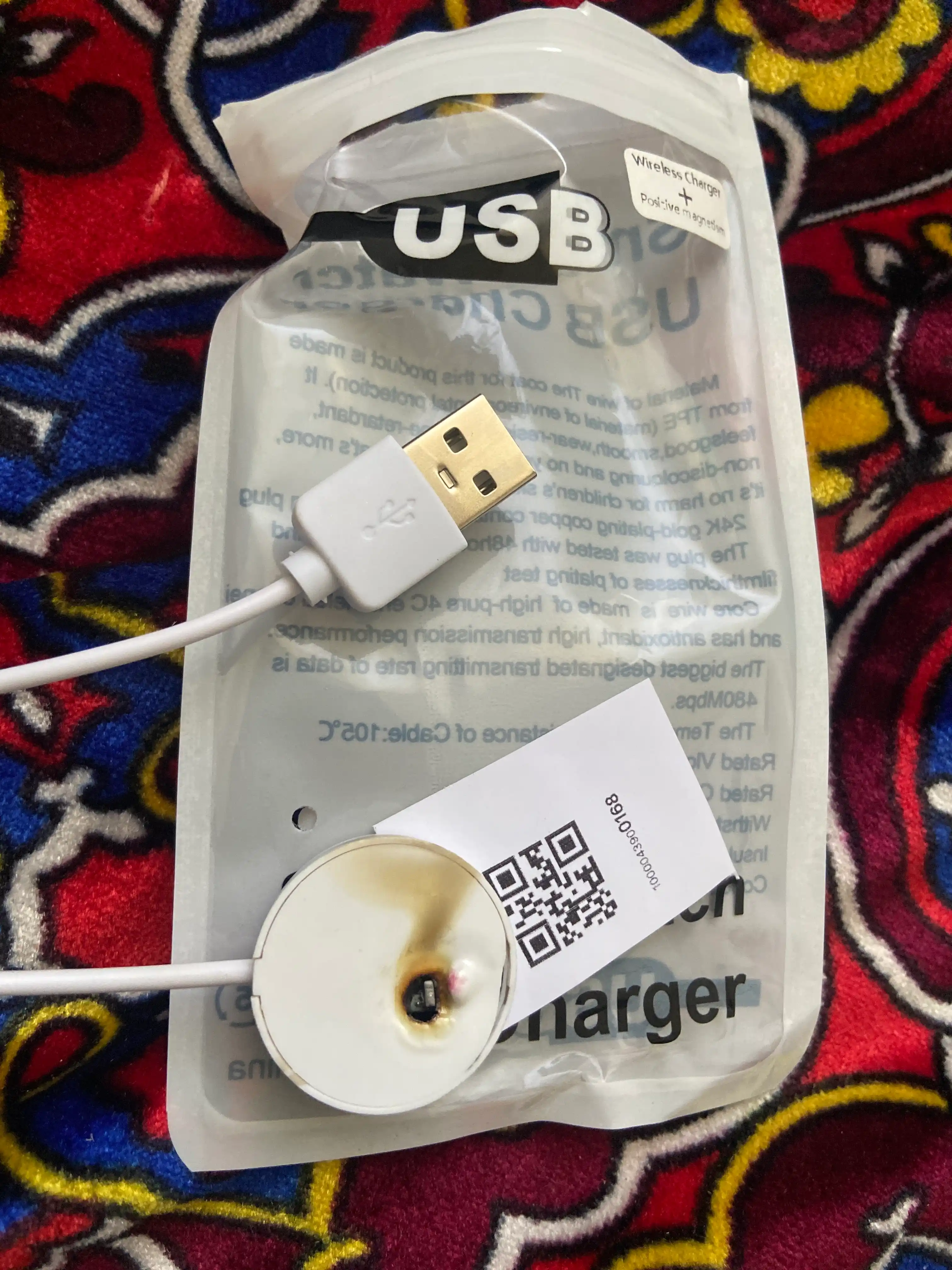 Smart soat uchun magnitli quvvatlagich, qurilma uzunligi 1 m, USB