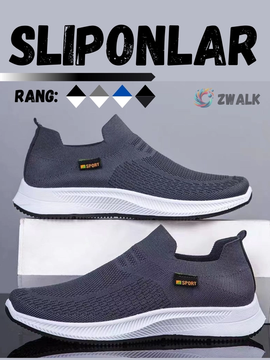 Erkaklar uchun ZWALK slipon krossovkalari, doimiy, yozgi