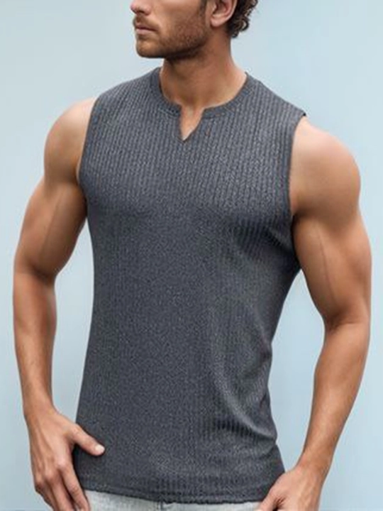 Sport Slim Fitness jilet Erkaklar V-bo'yinli  - 