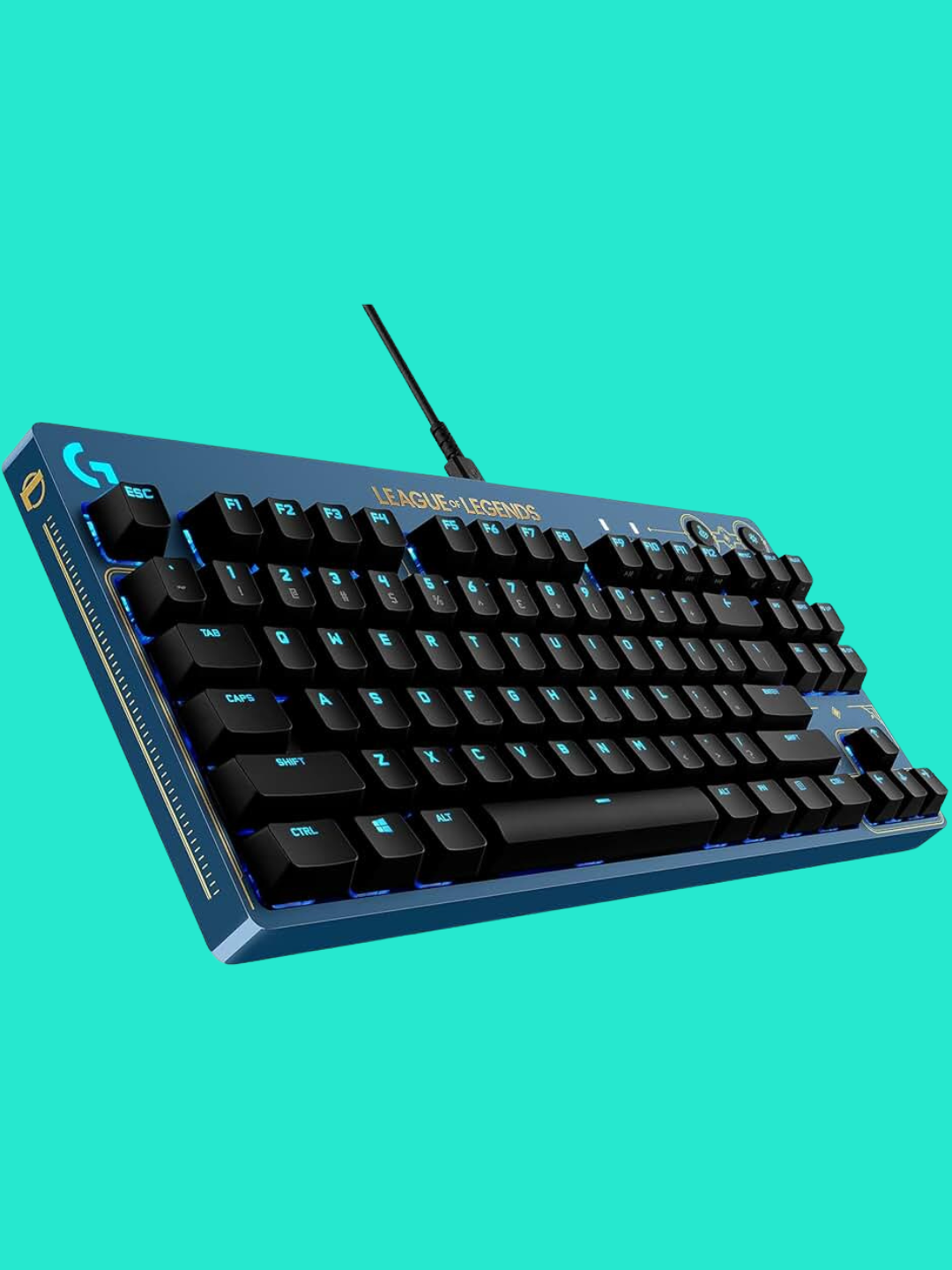 Logitech G PRO LOL Edition – oʻyin klaviaturasi, GX Brown kalitlari, RGB TKL