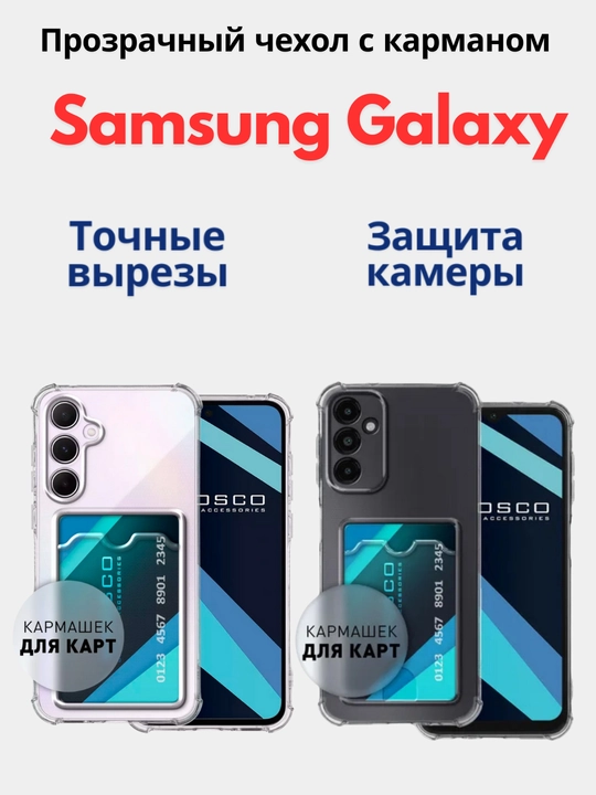 Samsung A73, A72, A71, A70, A55, A54, A53, A52, A35, A34, A33, A32, A25, A23, A22 uchun shaffof g'ilof
