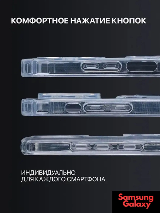 Samsung A73, A72, A71, A70, A55, A54, A53, A52, A35, A34, A33, A32, A25, A23, A22 uchun shaffof g'ilof