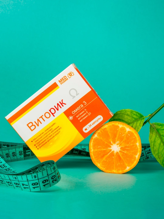 Vitorik Omega-3 vitamin A D3 E yurak bo‘g‘im va immunitet uchun №24