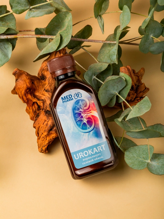 Urokart siropi, buyrak va siydik yo‘llari uchun, o‘simlik ekstraktlari asosida, 150 ml - 