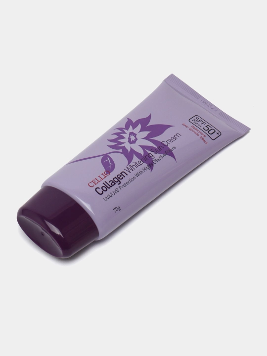 Quyoshdan himoyalovchi krem Collagen White, namlovchi, toblanishga qarshi, SPF50+