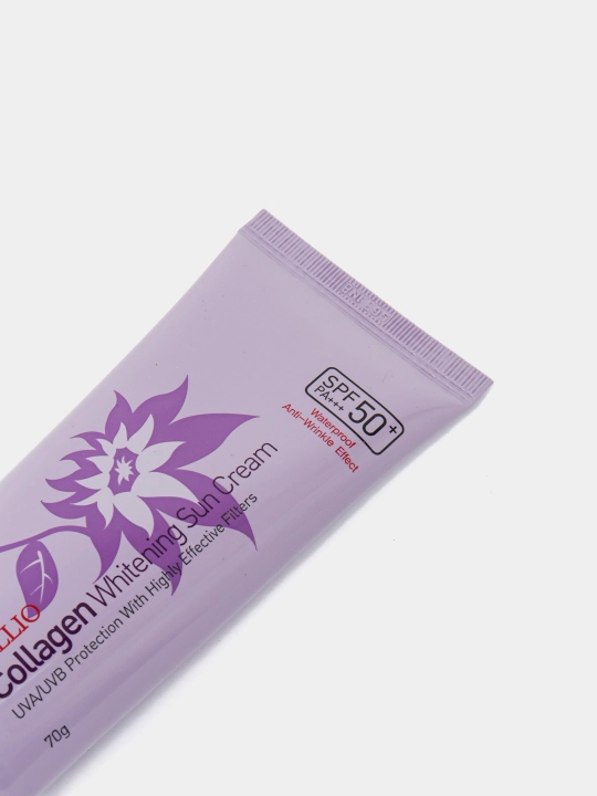 Quyoshdan himoyalovchi krem Collagen White, namlovchi, toblanishga qarshi, SPF50+