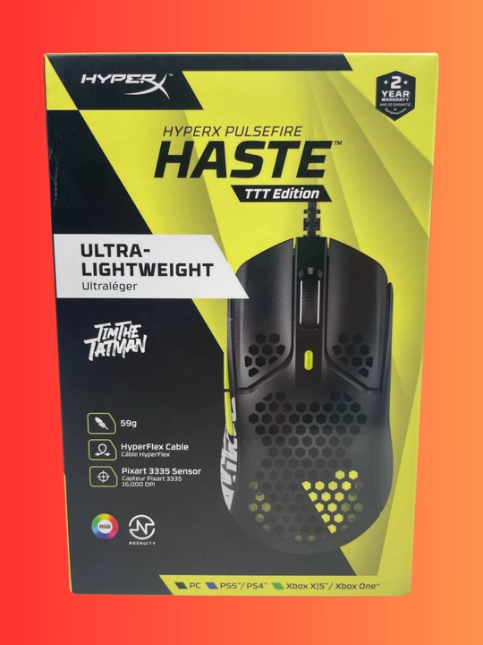 HyperX Pulsefire Haste TimTheTatMan – ультралёгкая игровая мышь 59 г, RGB, 16 000 DPI