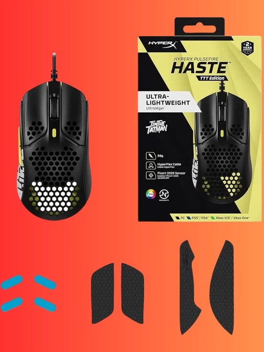 HyperX Pulsefire Haste TimTheTatMan – ультралёгкая игровая мышь 59 г, RGB, 16 000 DPI