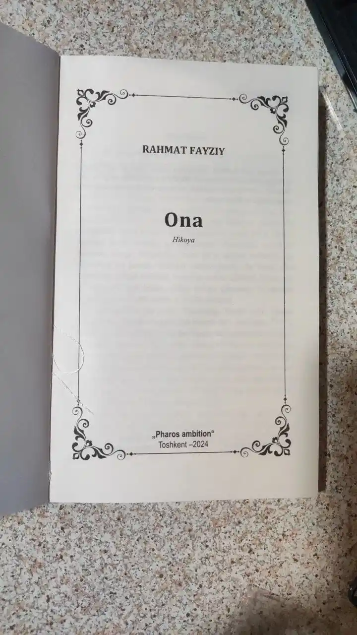 Hazrati inson — Rahmat Fayziy, mehr va insonparvarlik haqidagi roman