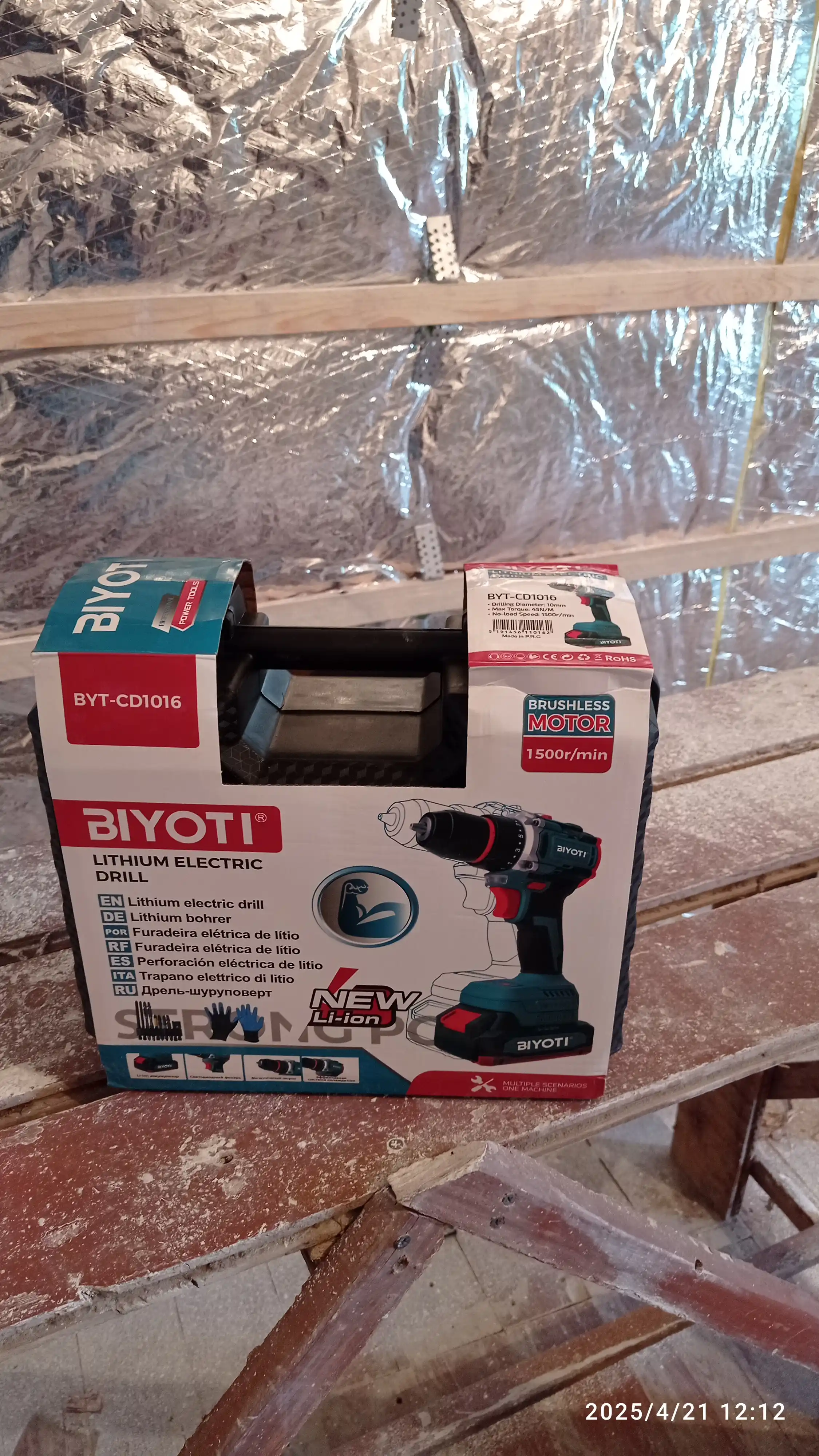 Akkumulyatorli drel shurupovert Biyoti BYT-CD1016E, ART 011006