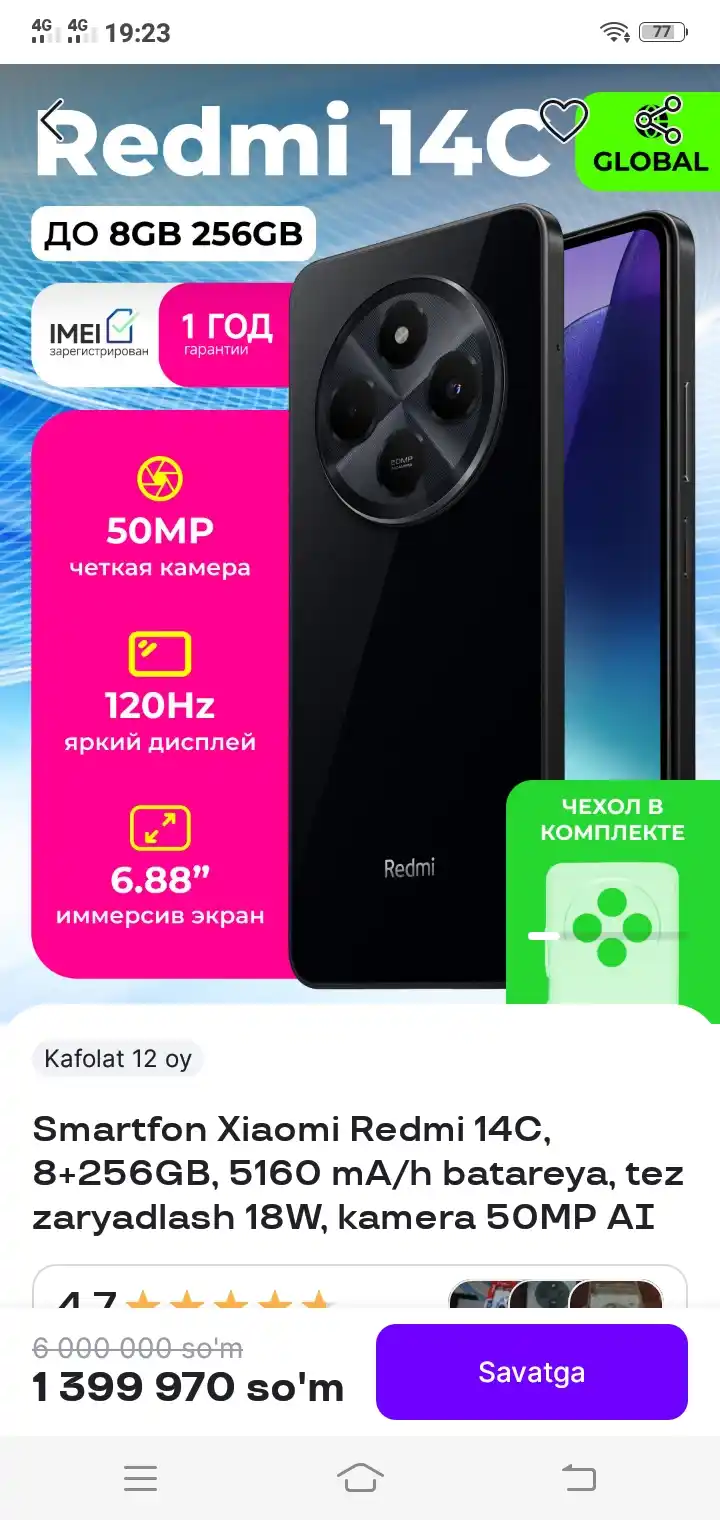 Mi2 LED lampalari, uzoq va yaqin chiroqlar, old, tuman chiroqlari, H1 H4 H7 H11, 2 dona