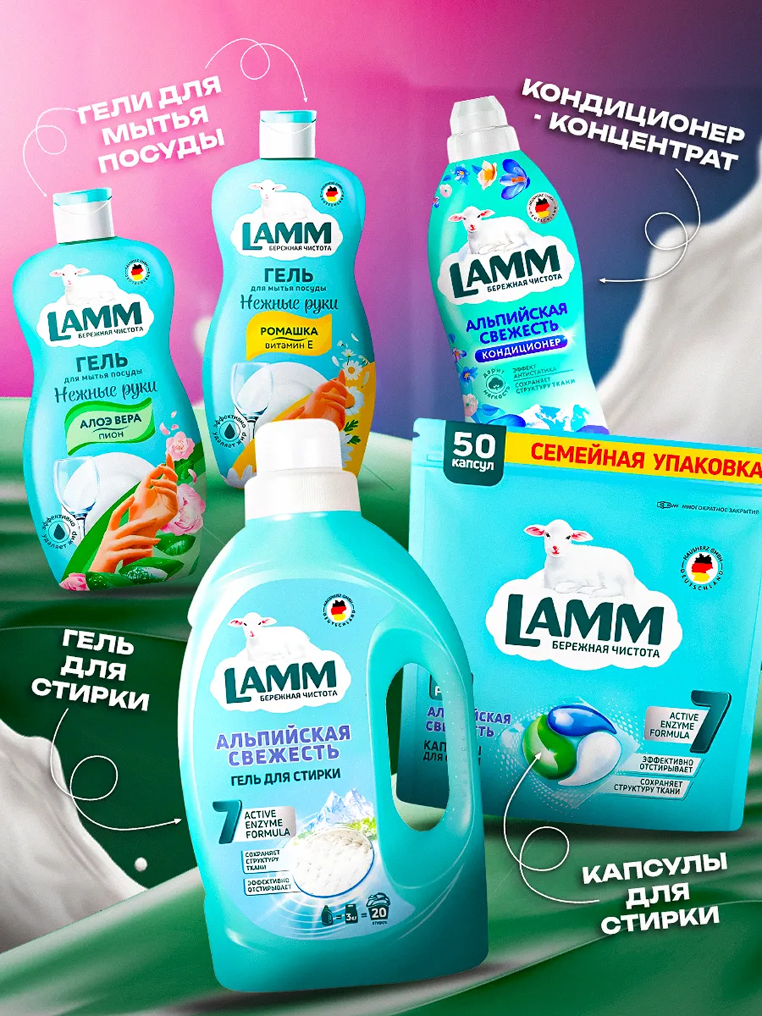 Набор средств для стирки белья Lamm