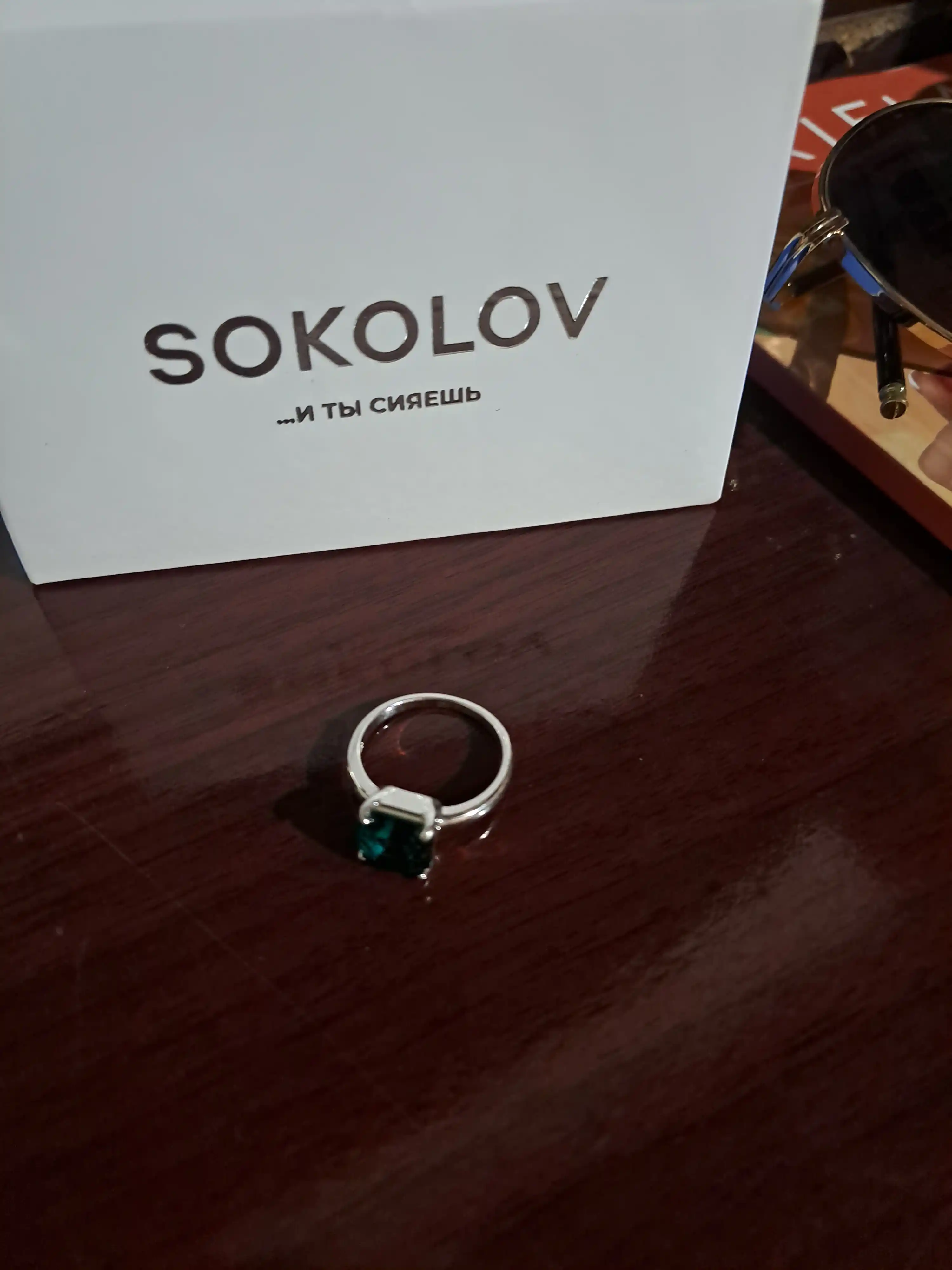 Кольцо из серебра 925 с кристаллом SOKOLOV, гaрантия 6 месяцев, 94013125