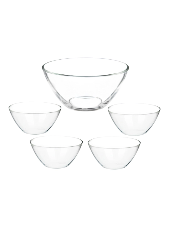 Luminarc "Kosmos" 5 dona salat idishlari to‘plami, 4*12.5 sm va 23 sm