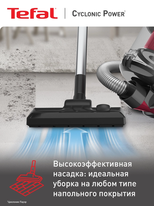 Пылесос с контейнером Tefal Cyclonic Power TW1923RH