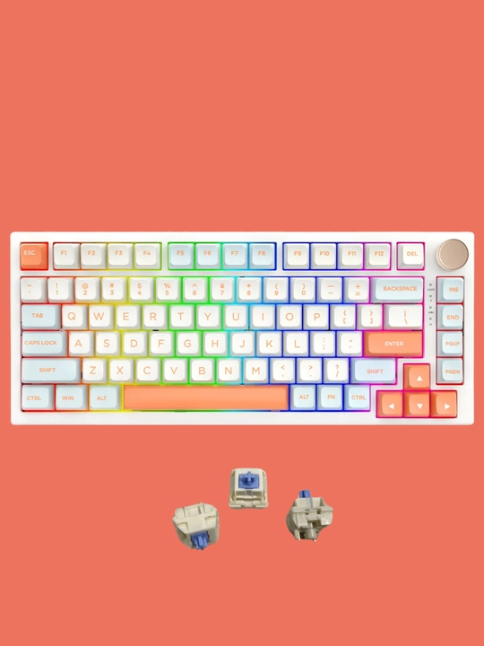 VGN N75 Pro беспроводная проводная механическая клавиатура RGB, Azure Switches Cyan Blue - 