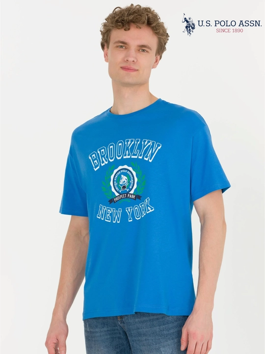 Мужская футболка с принтом из хлопка US Polo Assn