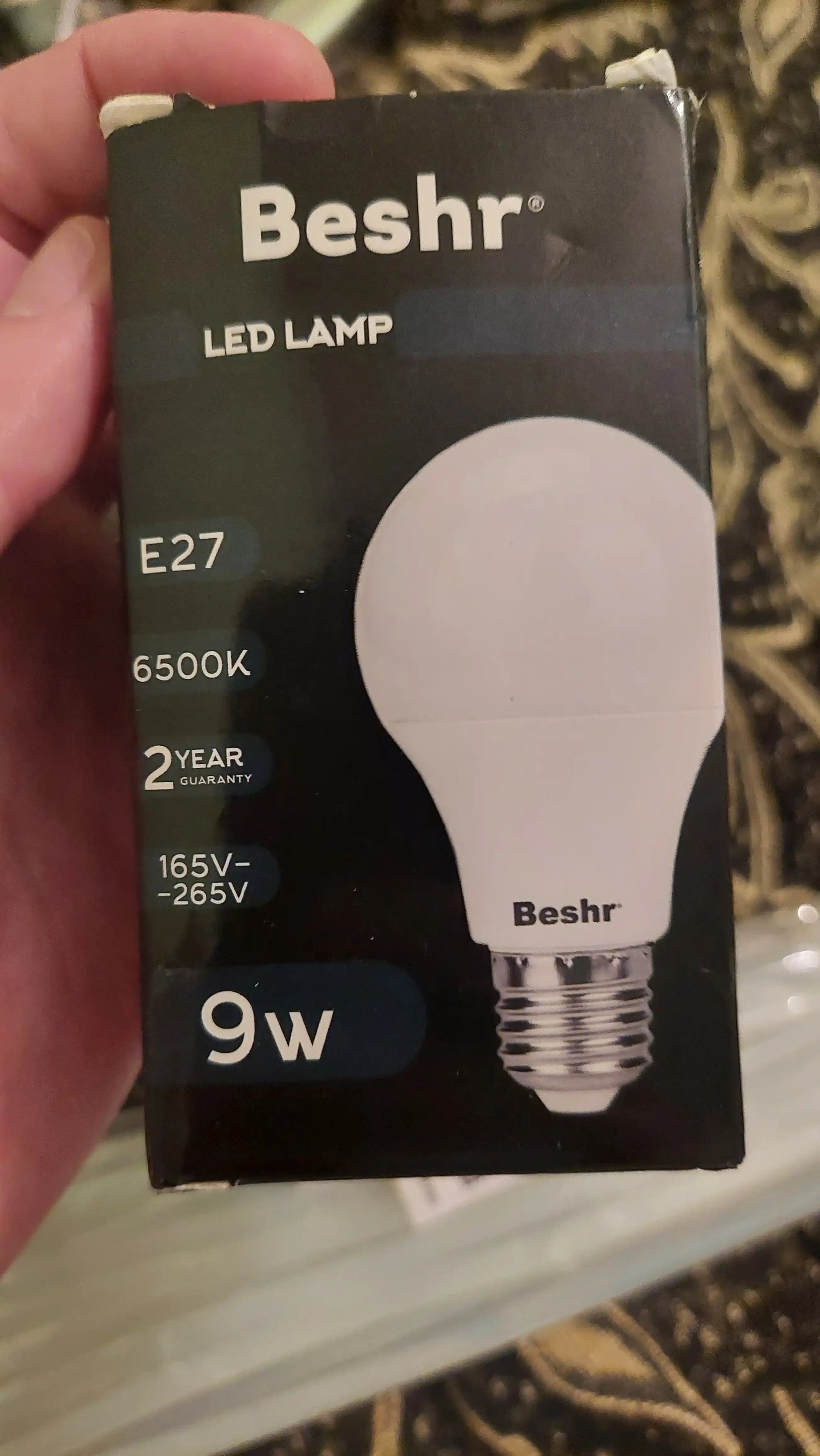 Akkumulyatorli lampochka, Beshr, LED chiroq, 9 Vt, 6500К, 3 soat bitta zaryadda ishlaydi