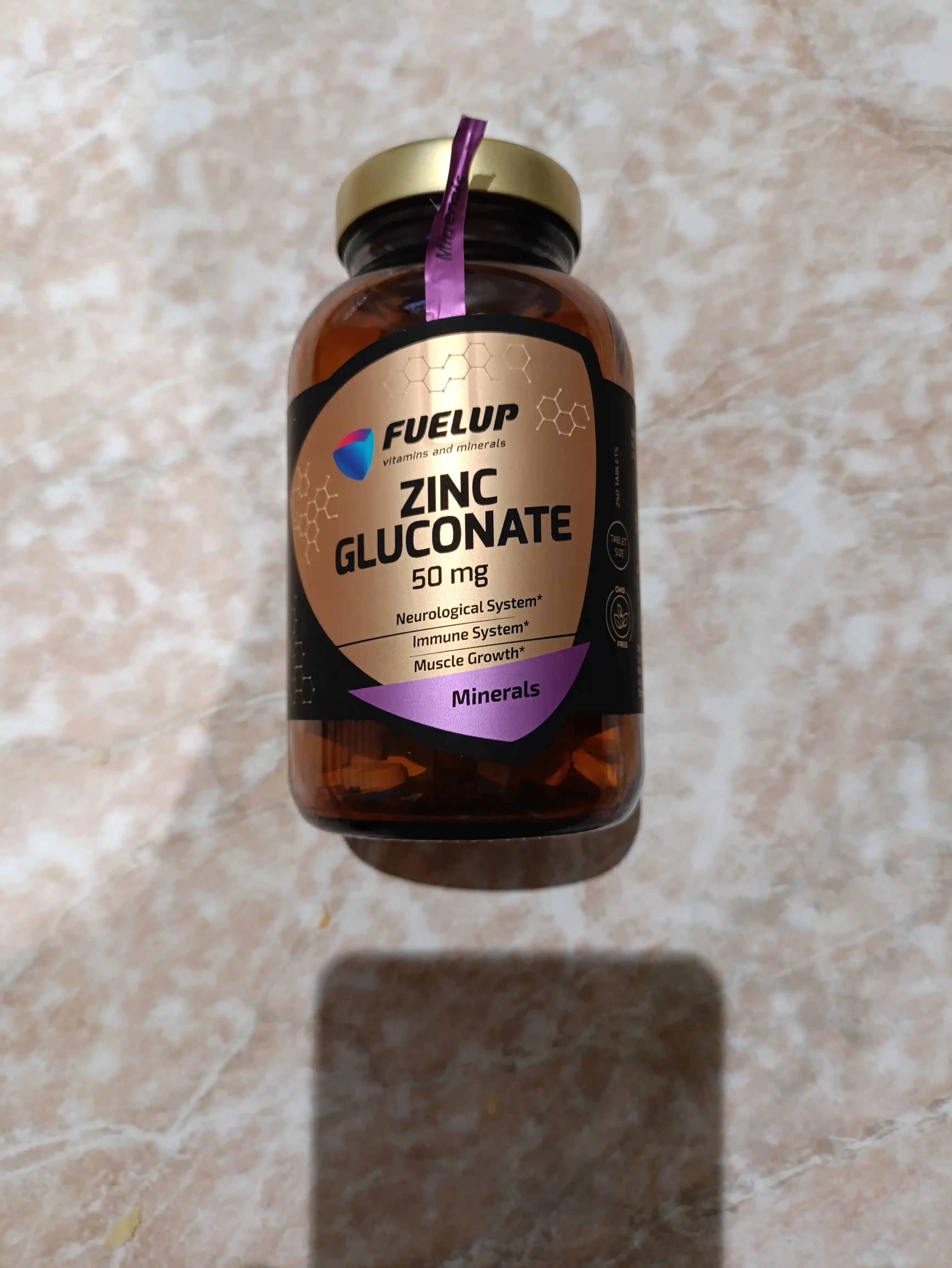 ЦИНК Глюконат 50 мг 100 таб и 250 таб, стекляная упаковка ZINC gluconate FuelUP Fuel UP