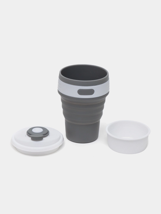 250/350 ml yig‘ma safar stakani - sayohat uchun silikon krujka, BPAsiz